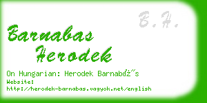 barnabas herodek business card